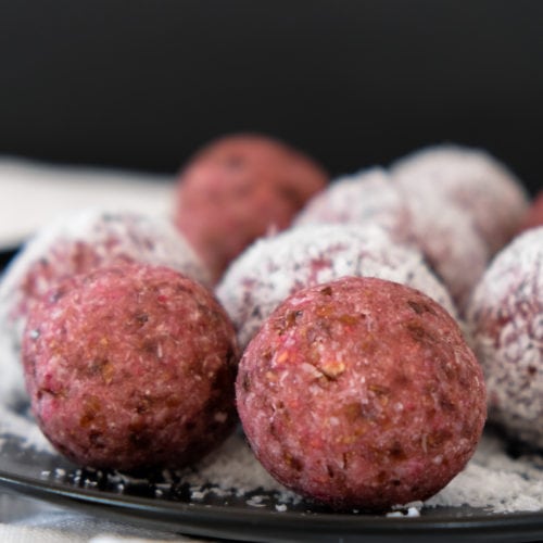 Raspberry Coconut Bliss Balls