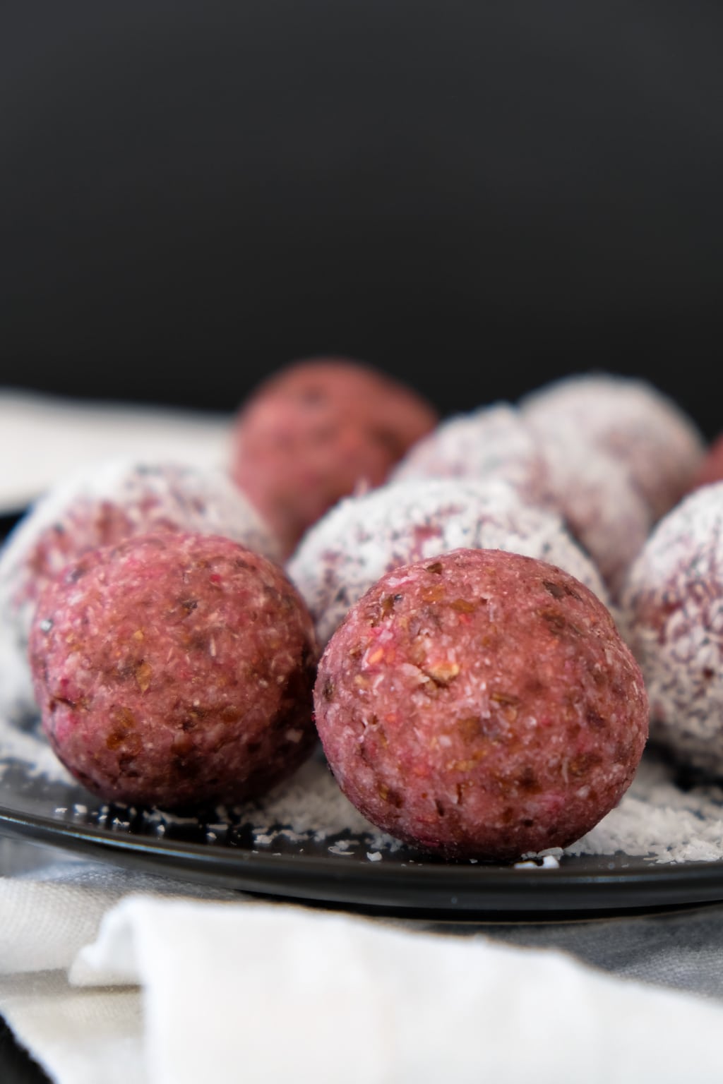 Raspberry Coconut Bliss Balls