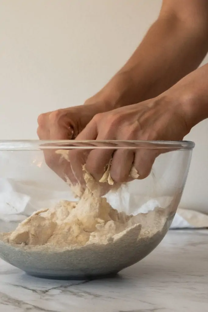 kneeding pastry dough
