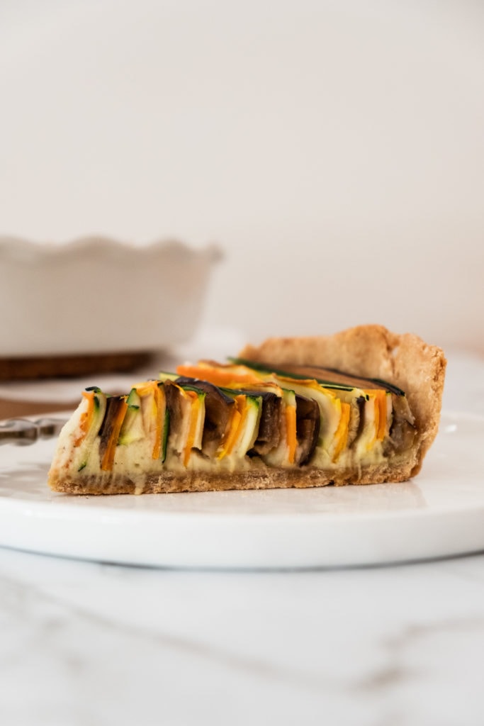 vegetable tart slice