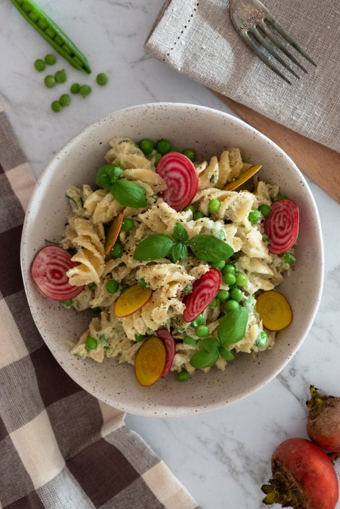 zucchini and pea pasta