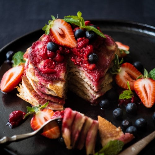 Fluffy vegan pancakes