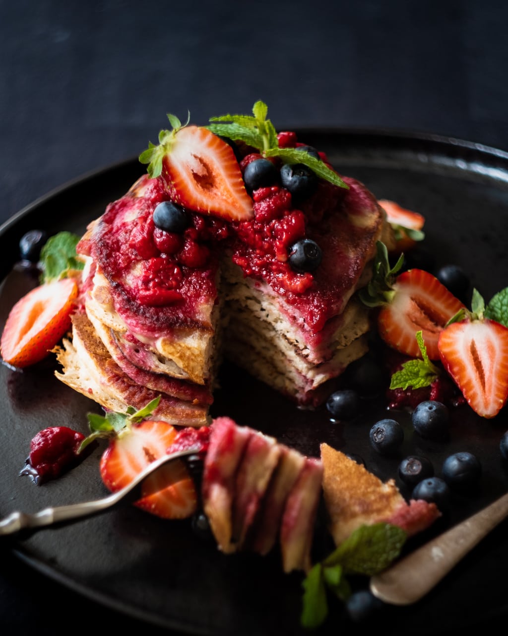 Fluffy vegan pancakes