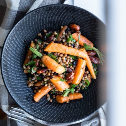 roasted carrot lentil salad from above