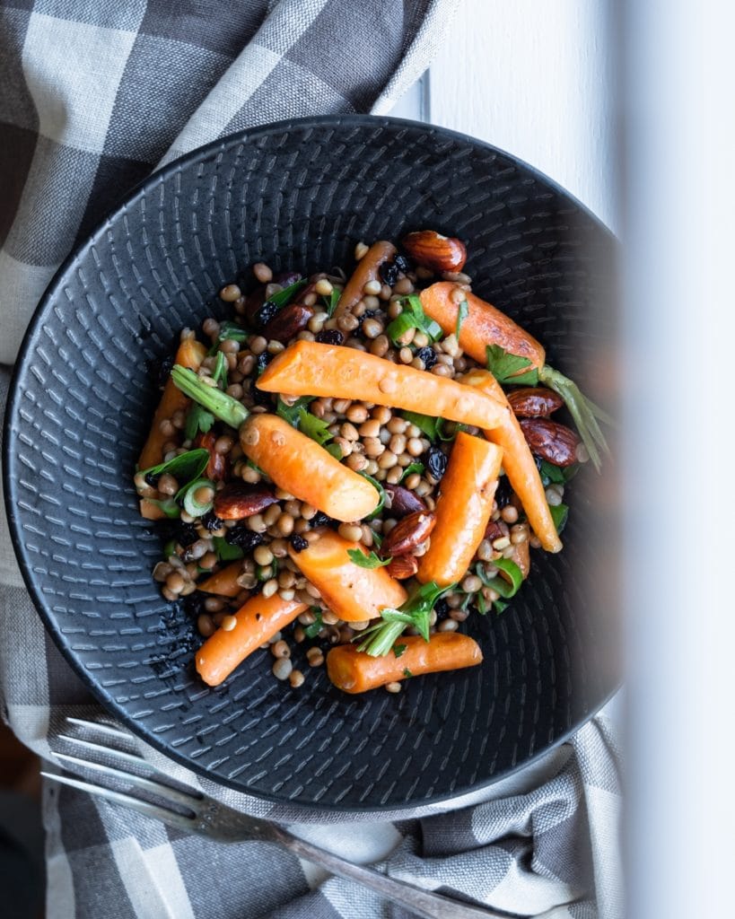 roasted carrot lentil salad from above