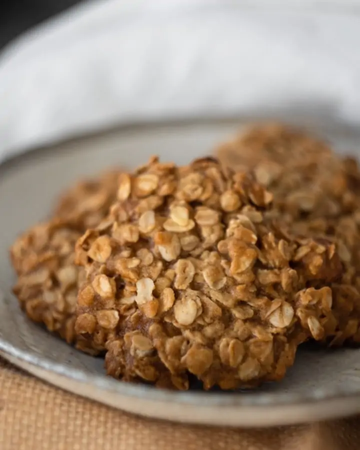 authentic anzac cookies close up