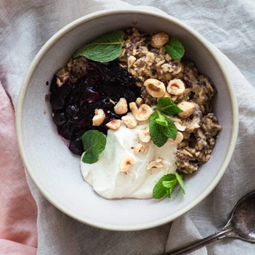 Porridge with Berries from above