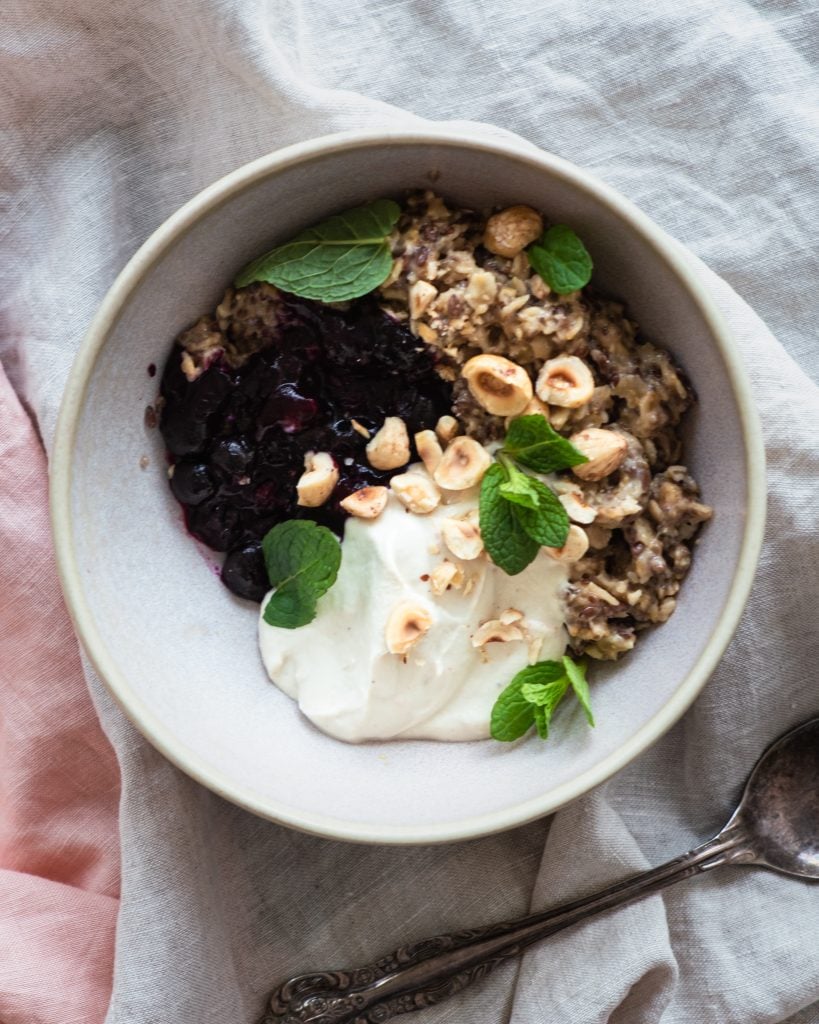 Porridge with Berries from above