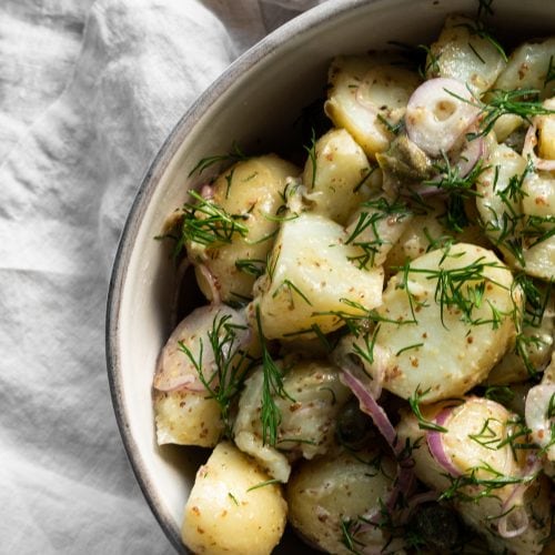 Potato Salad close up from above