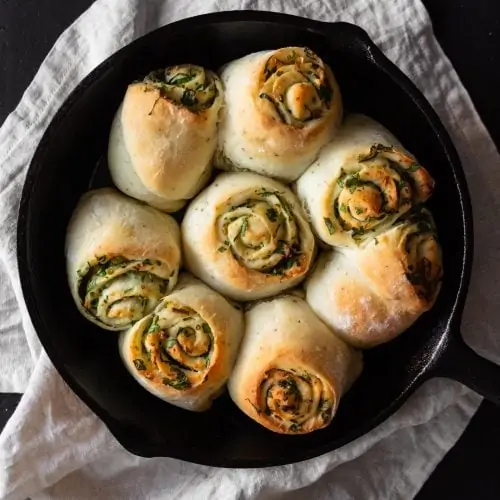 garlic bread scrolls from above