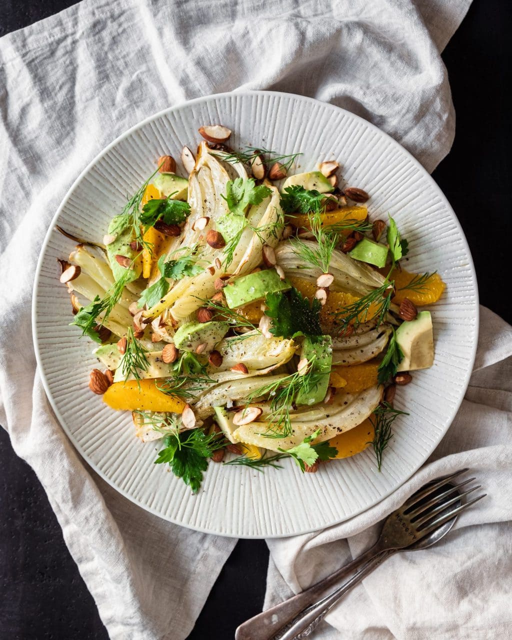 8 Ingredient Roasted Fennel Salad with Avocado & Orange » easy recipe