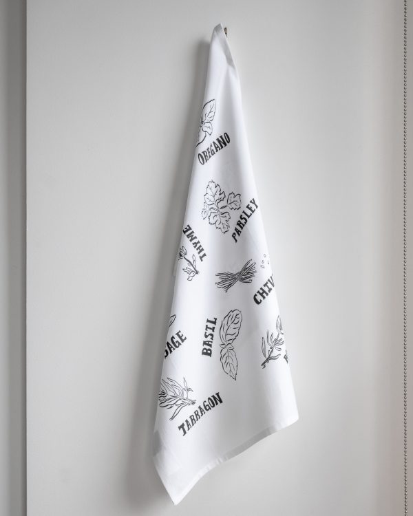 Herbs Tea Towel hung up