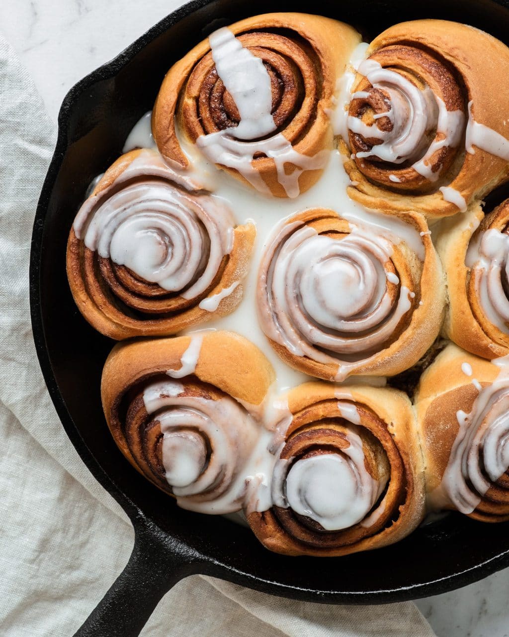 cinnamon scrolls from above