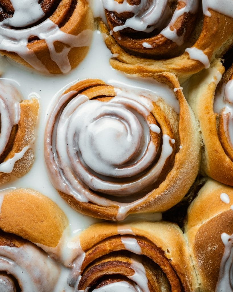 cinnamon scrolls close up