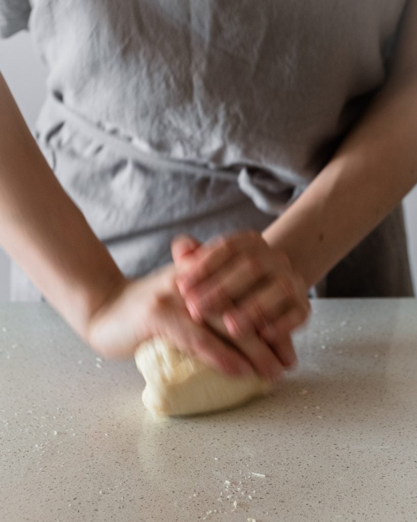 pastry dough knead