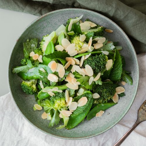 snow pea and broccoli salad from above