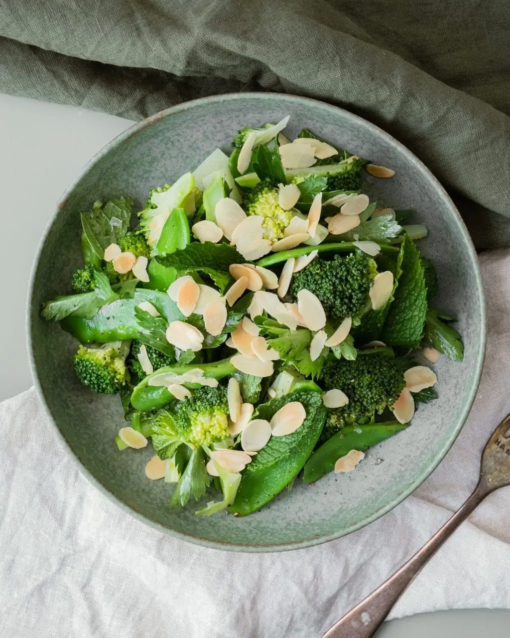 snow pea and broccoli salad from above
