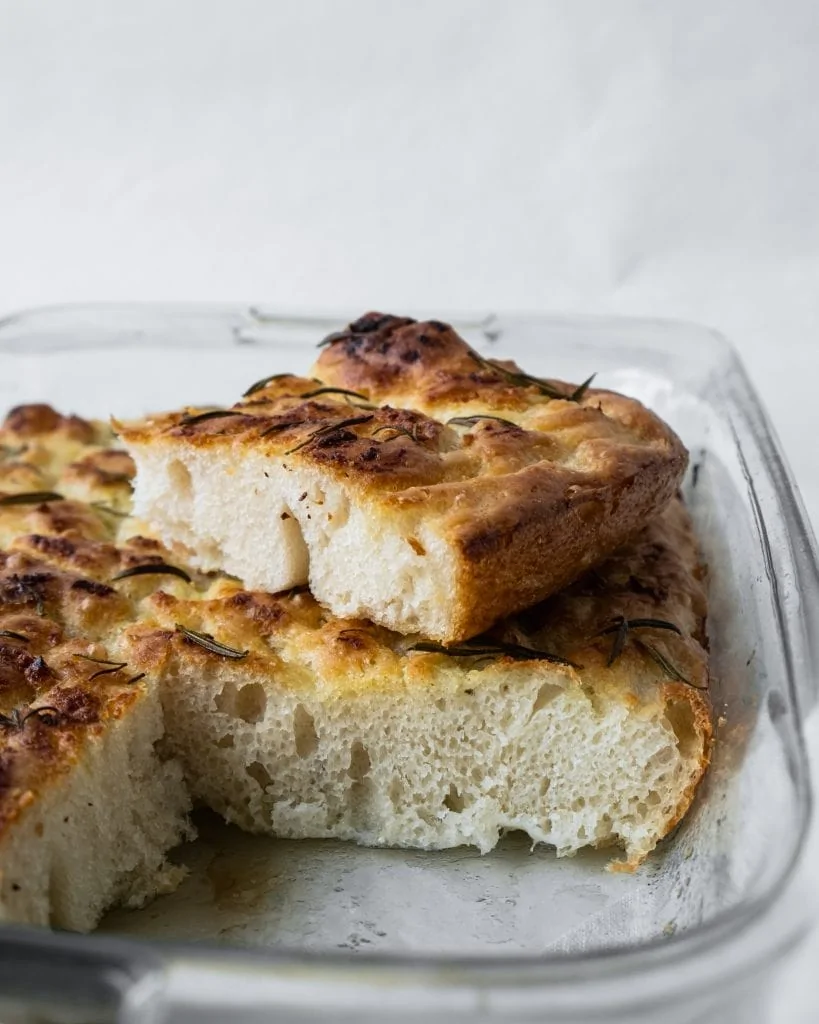 garlic rosemary focaccia side