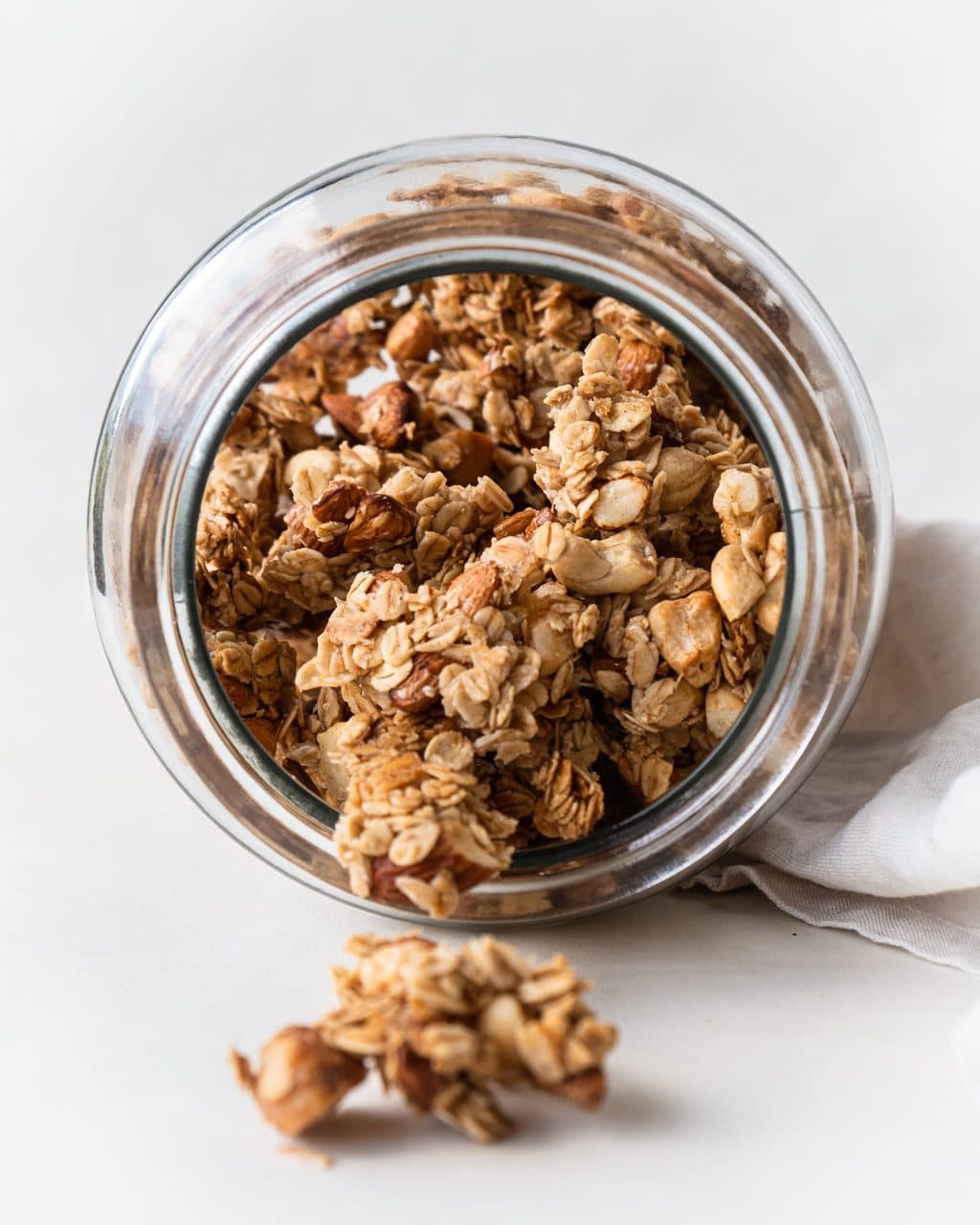 granola clusters from side