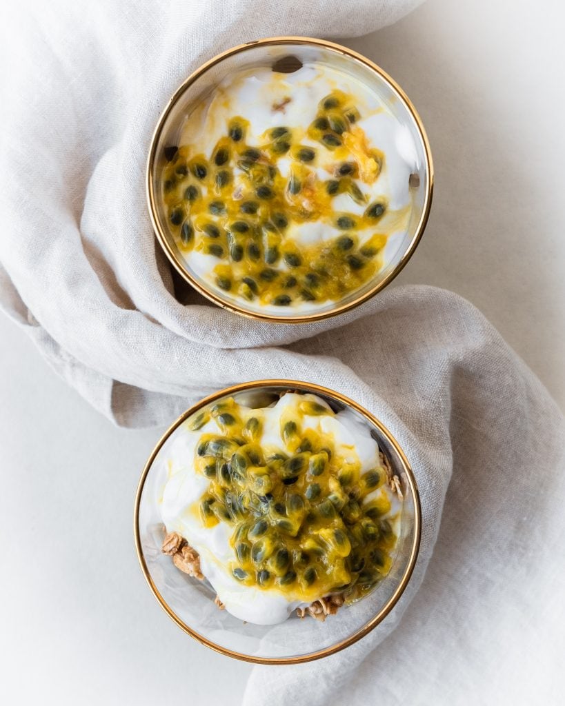 passionfruit parfaits above