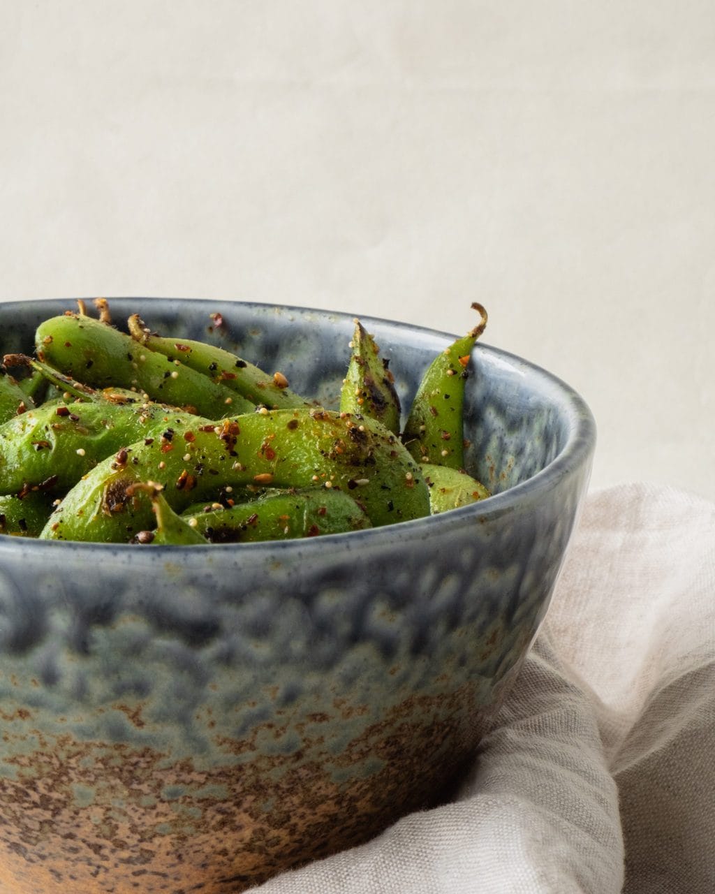 Fried Edamame with Togarashi » not hangry anymore