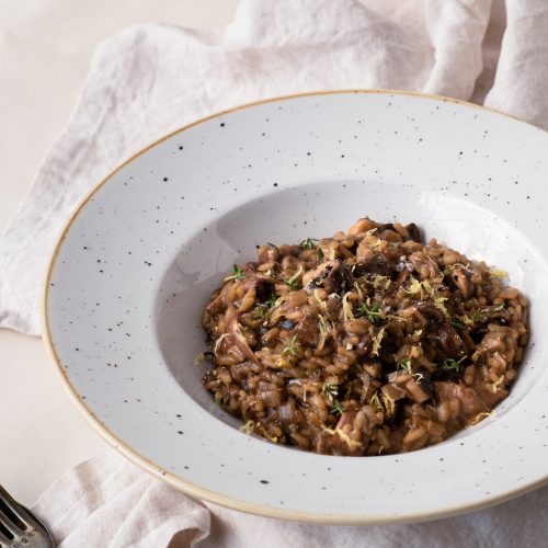 mushroom risotto 45 angle