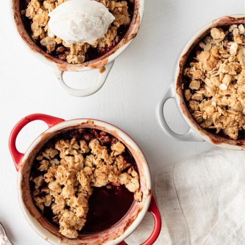 peach crumble from above