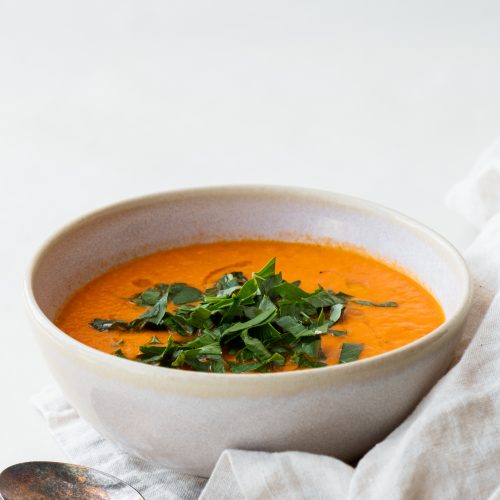 tomato soup from side