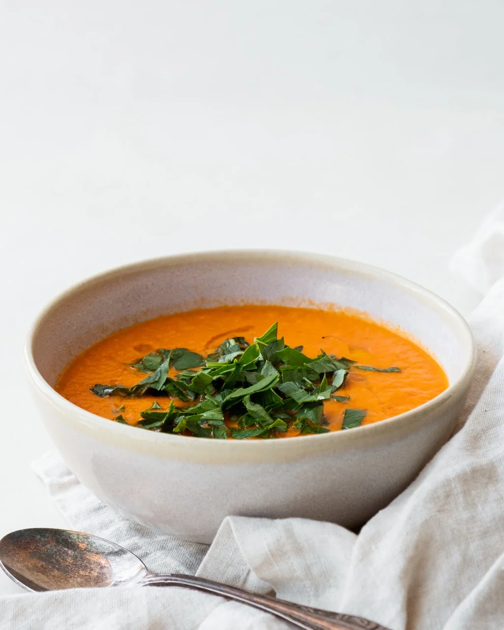tomato soup from side