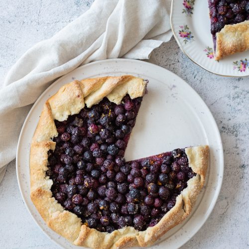 blueberry galette from above whole