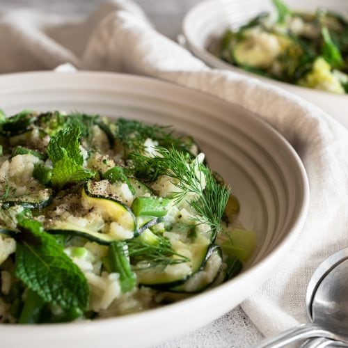 green summer risotto side