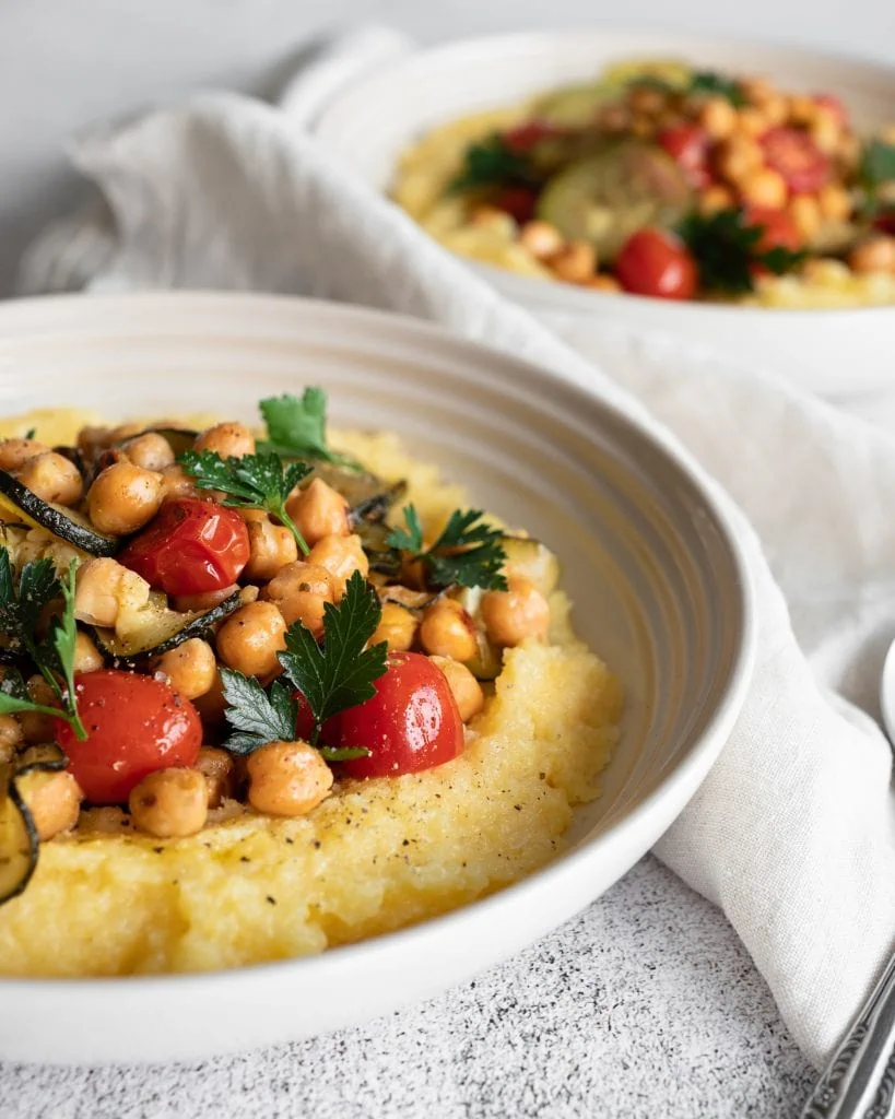 zucchini chickpea polenta 
